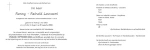 Ronny rouwbrief