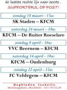 affiche laatste 5 speeldagen