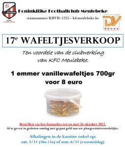 wafeltjesverkoop affiche kort